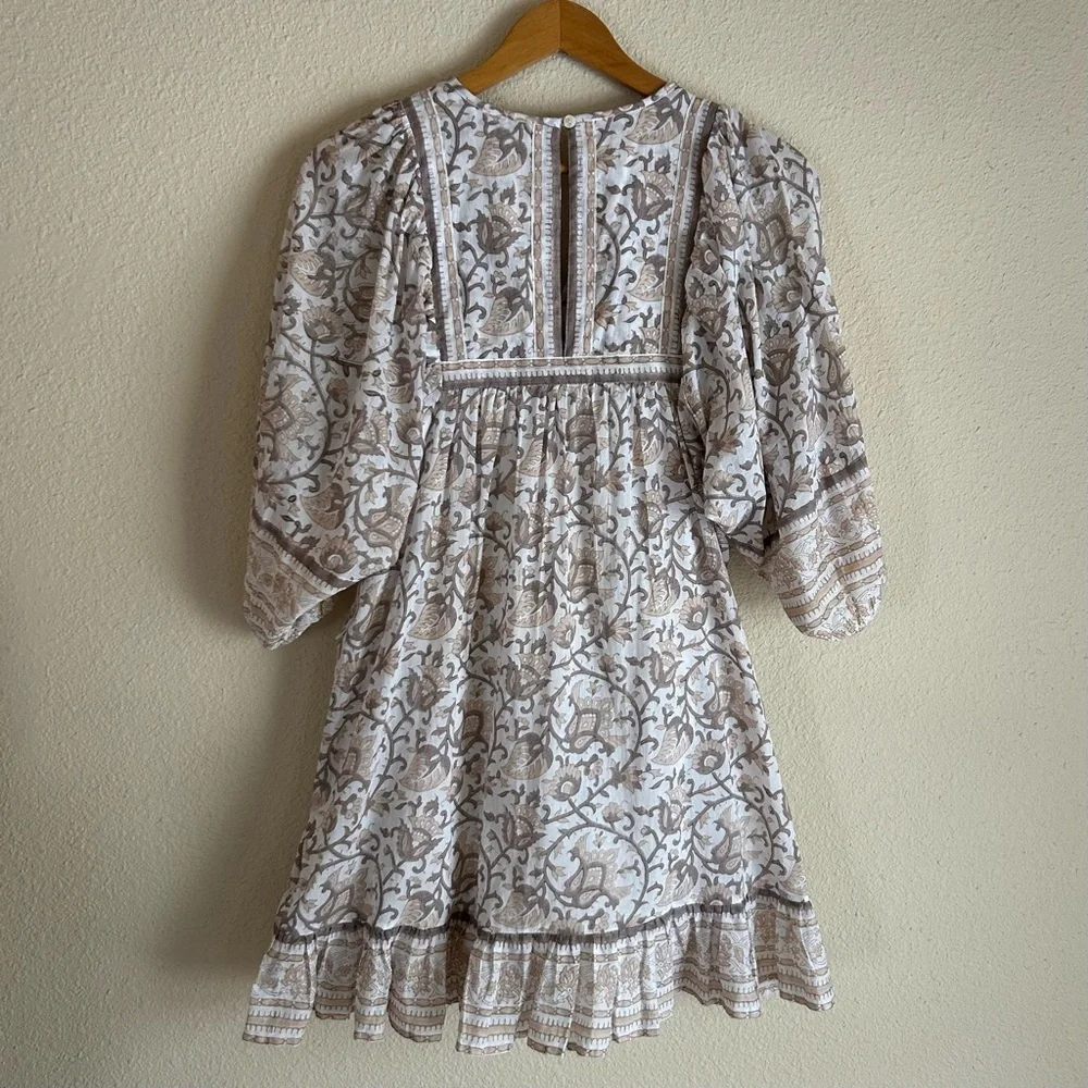 Cleobella Mini Magdalena Dress in a neutral print | size XS - Picture 4 of 16